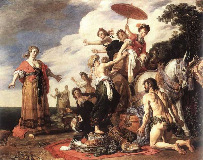 Odysseus and Nausicaa. Pieter Pietersz. Lastman