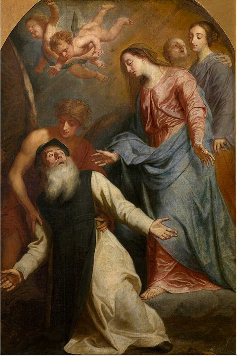 Mary appears to Saint William of Aquitaine . Pieter Thijs
