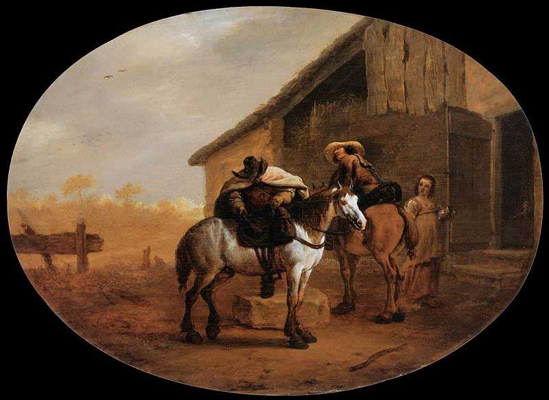 Departure from the Inn. Pieter van Laer