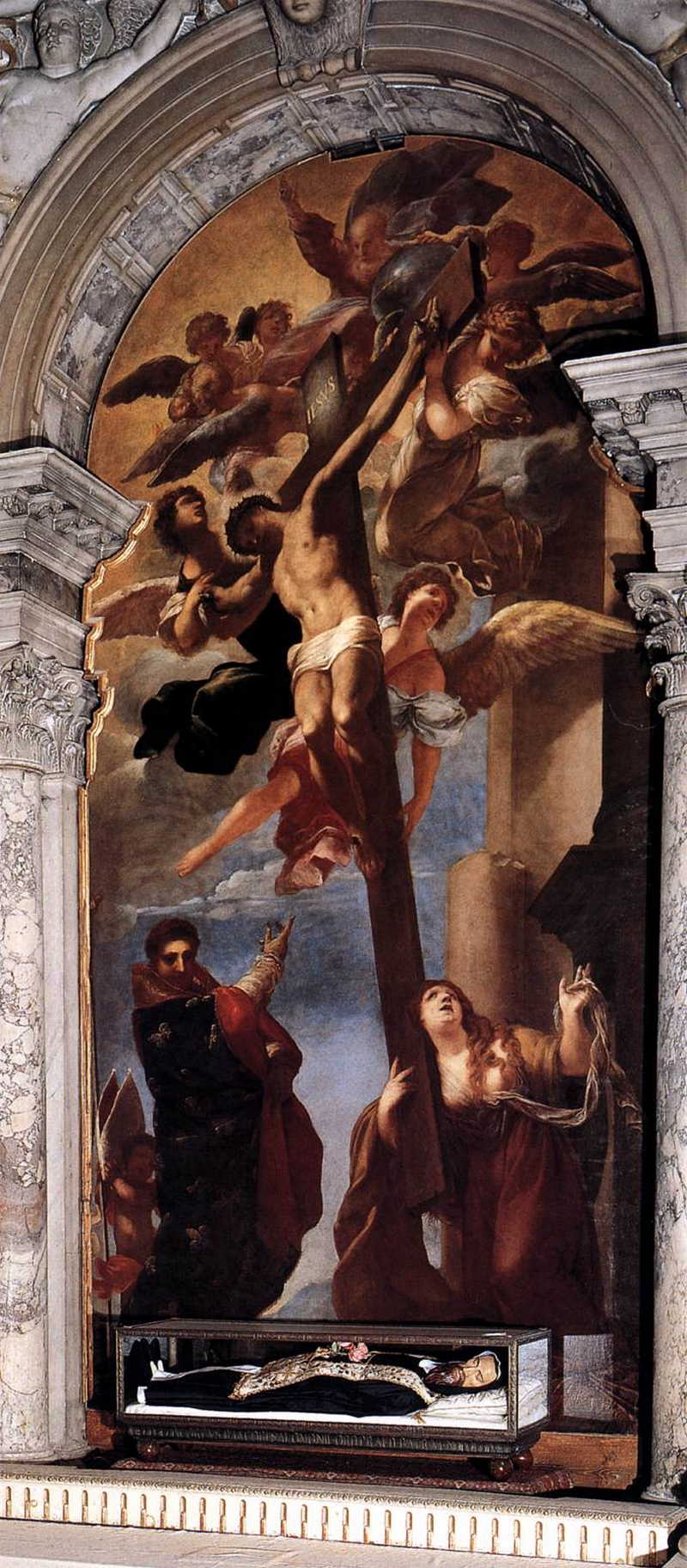 Crucifixion and the Magdalene. Pietro Liberi