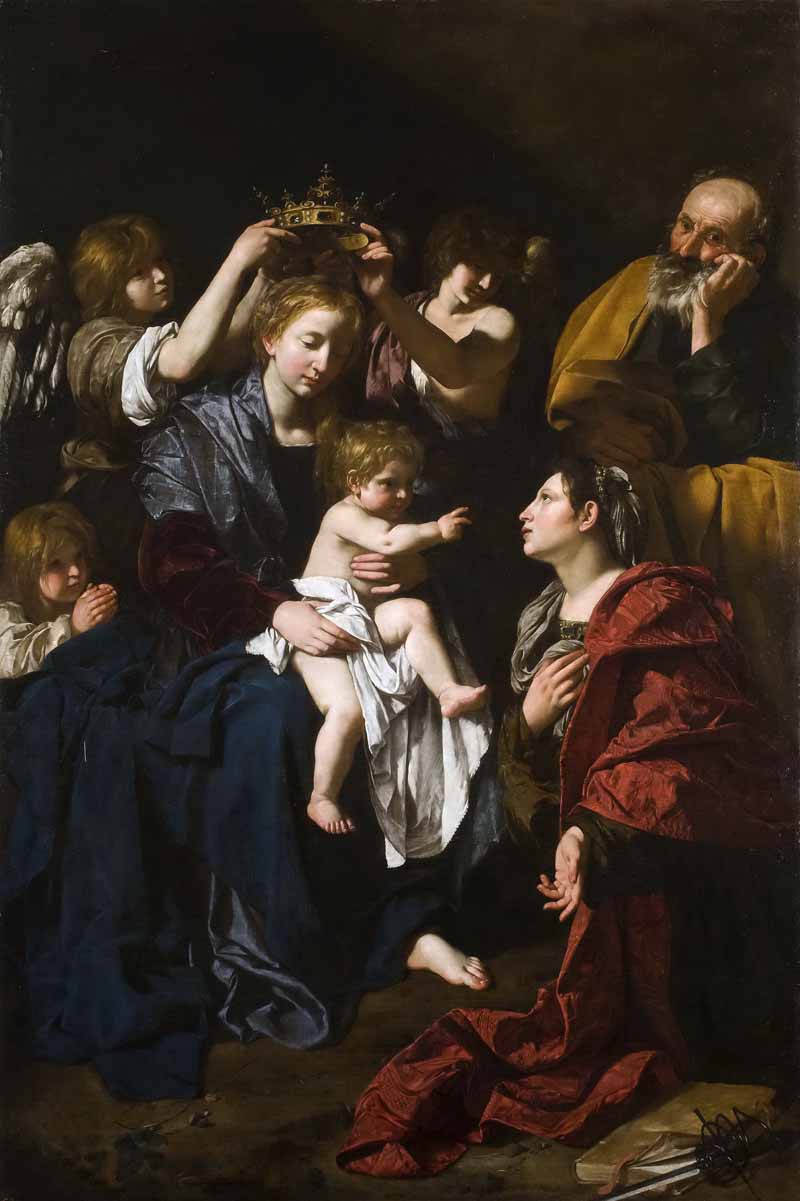 The Holy Family and Saint Catherine. Mystic Marriage . Bartolomeo Cavarozzi