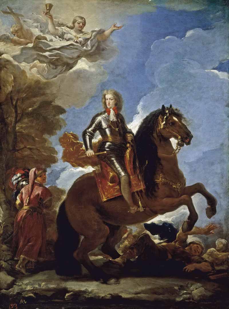Charles II, King of Spain, on horseback. Luca Giordano