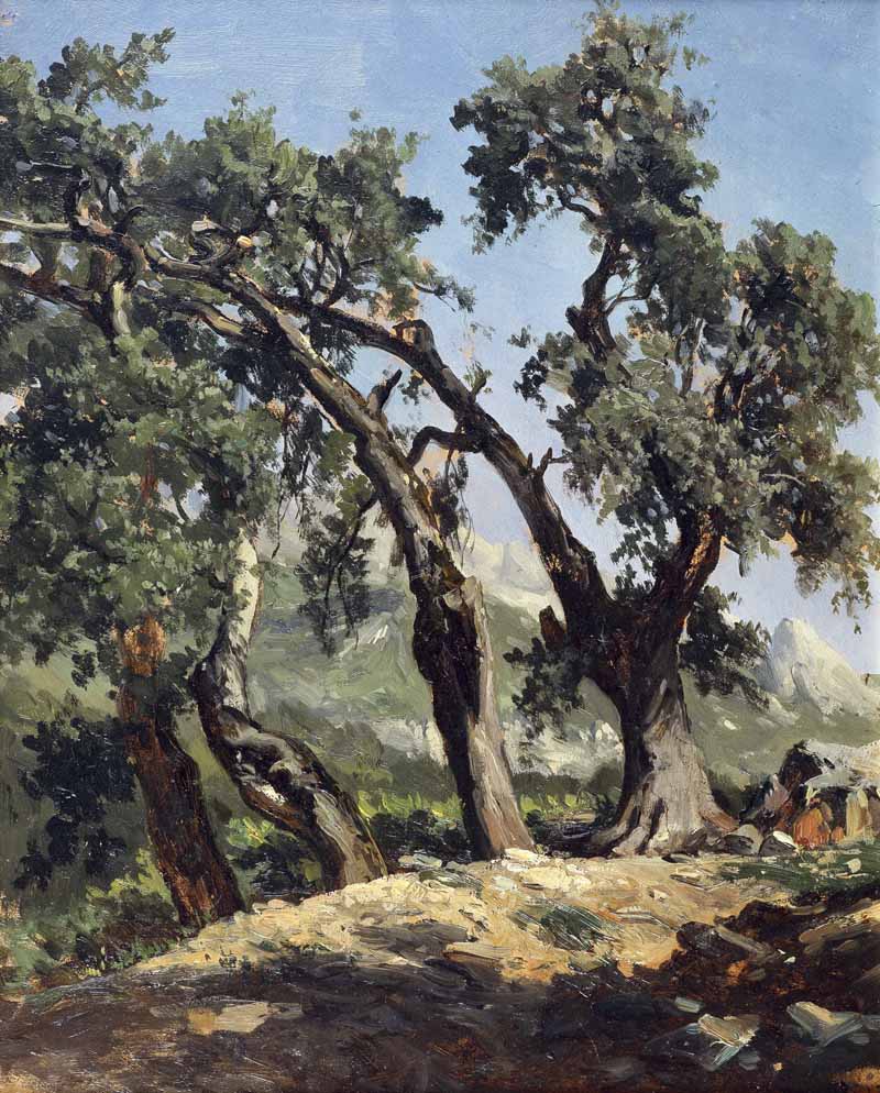 The oaks on the ridge of the Picos de Europa. Carlos de Haes