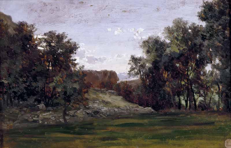 Landscape near the monastery Piedra (Aragon) . Carlos de Haes