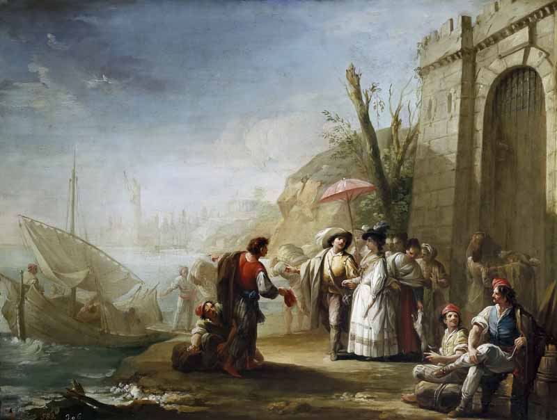 The Embarkation. Mariano Salvador Maella