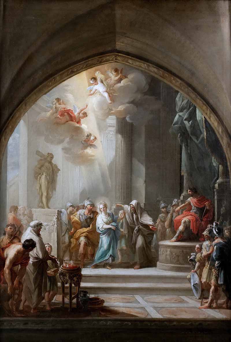 Saint Leocadia Before The Praetor. Mariano Salvador Maella