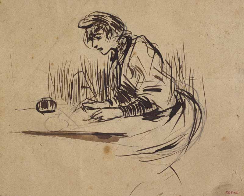 Woman writing a letter, Ramon Casas
