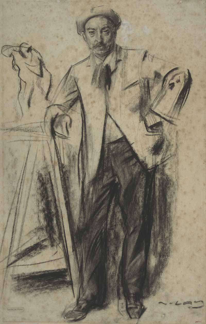 Portrait of Antonin Mercie, Ramon Casas