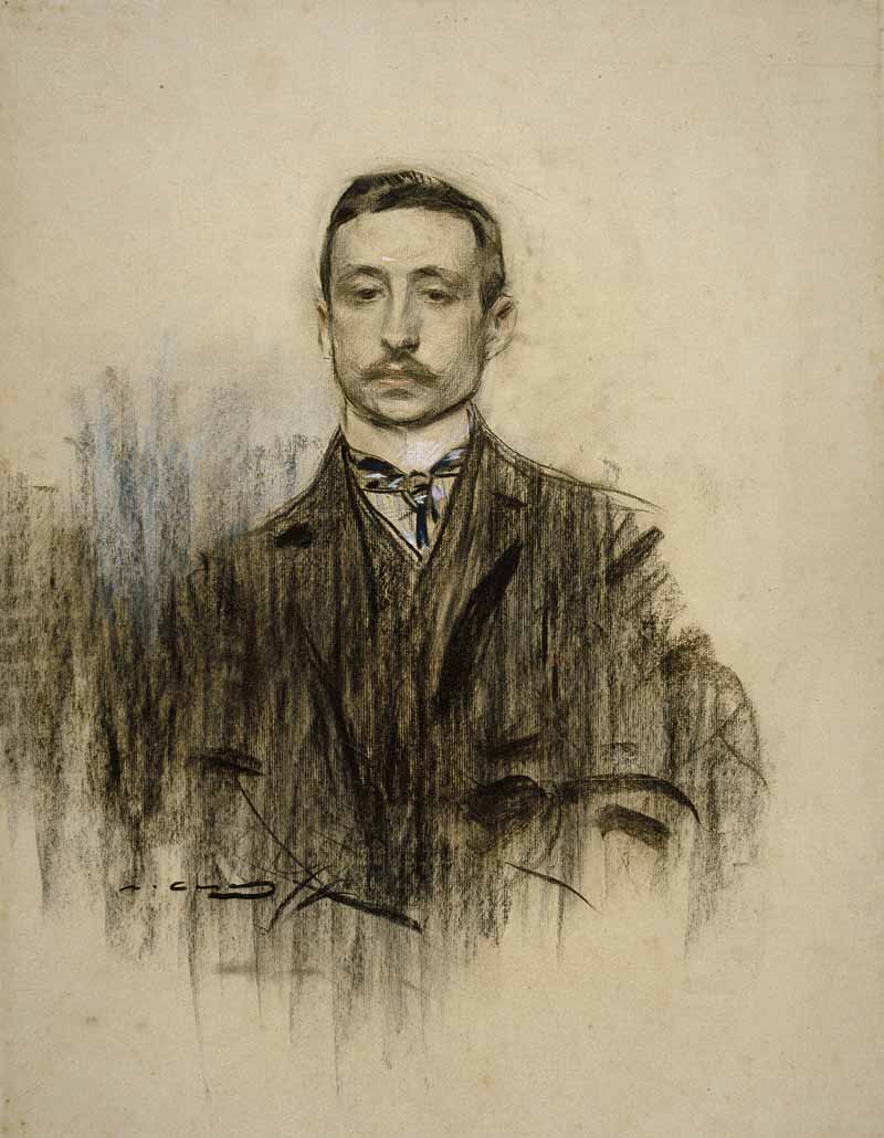 Portrait of Eduardo Chicharro, Ramon Casas