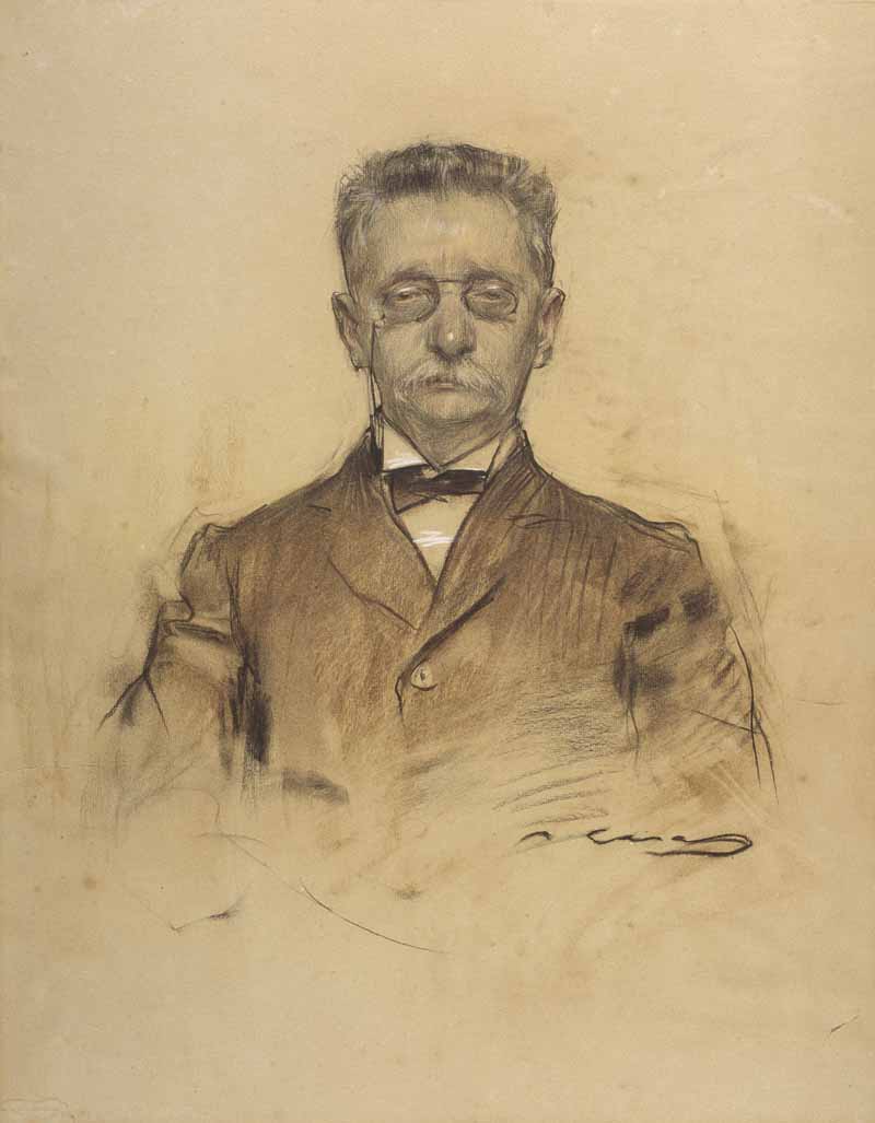 Portrait of Lluis Domenech i Montaner, Ramon Casas