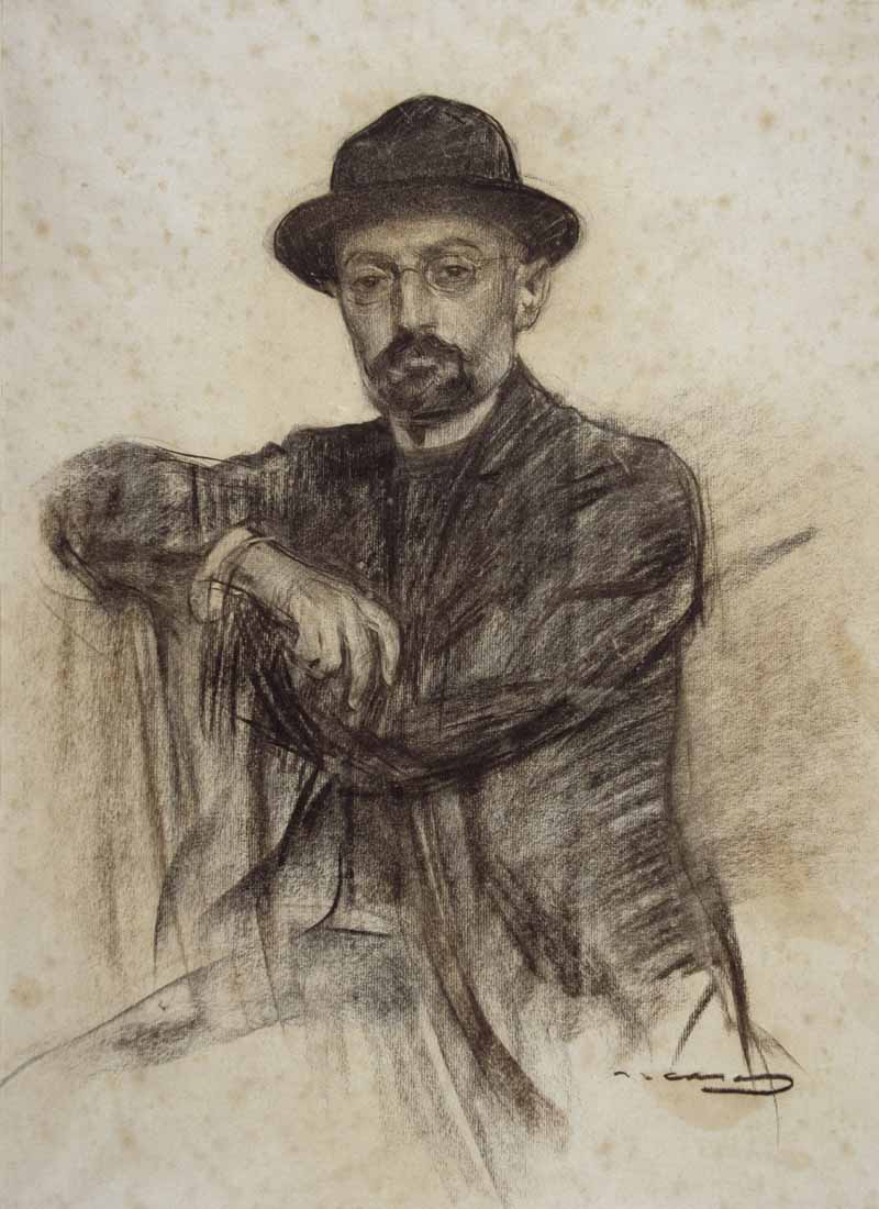 Portrait of Miguel de Unamuno, Ramon Casas