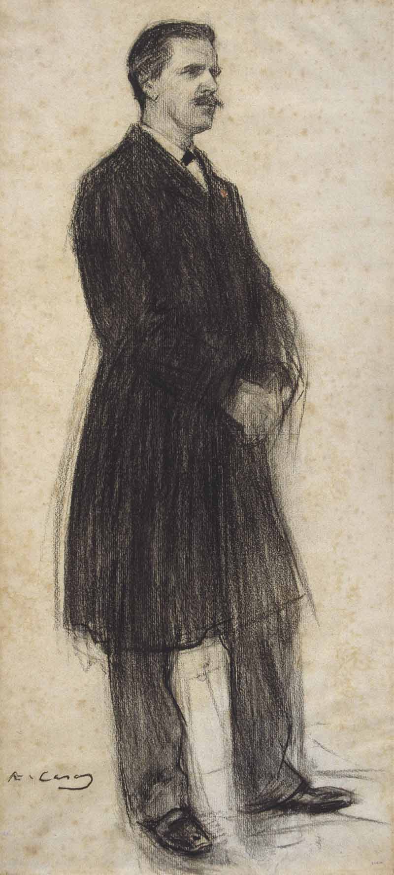 Portrait of  Vincent d'Indy, Ramon Casas