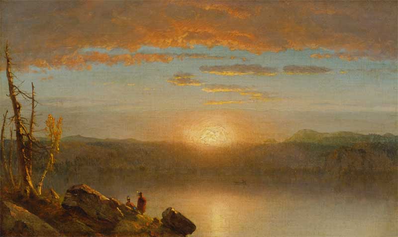 Indians at Sunset (Sunset in the Wilderness) . Sanford Robinson Gifford