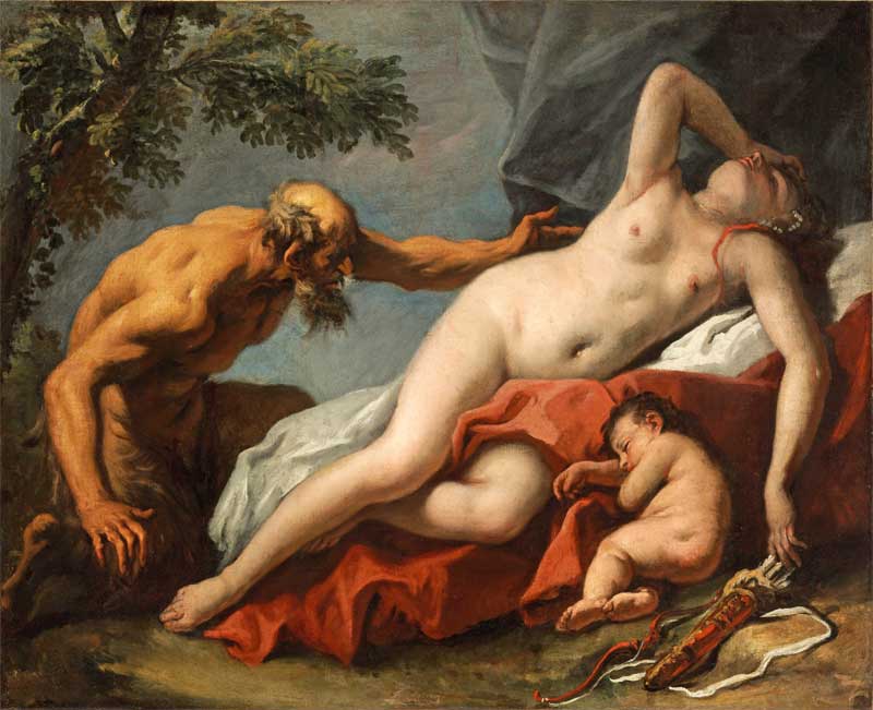 Venus and Satyr. Sebastiano Ricci