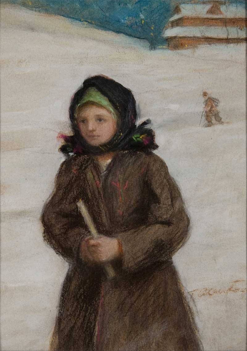 Girl with Gromnica. Teodor Axentowicz