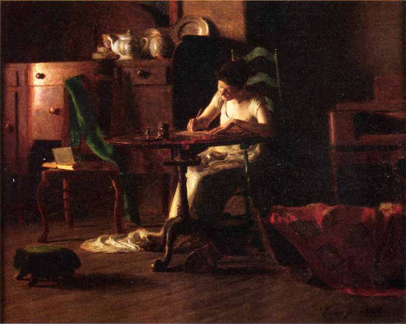 Woman Writing at a Table. Thomas Pollock Anshutz