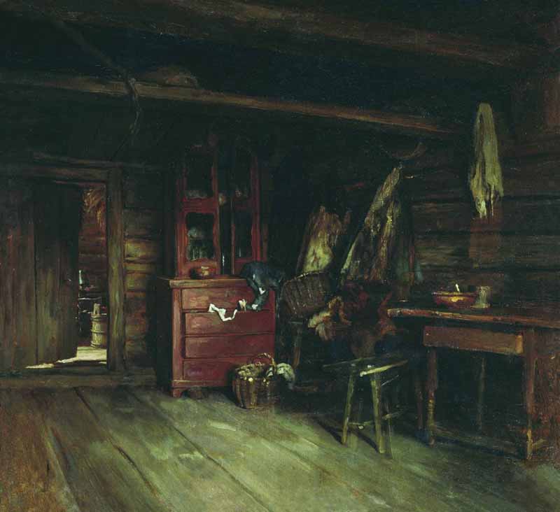 Interior of a Peasant House. Vassily Maximovich Maximov