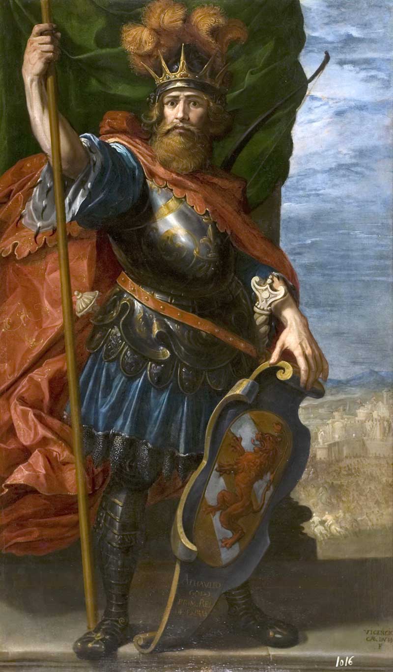 Ataulf, king of the Visigoths . Vincenzo Carducci