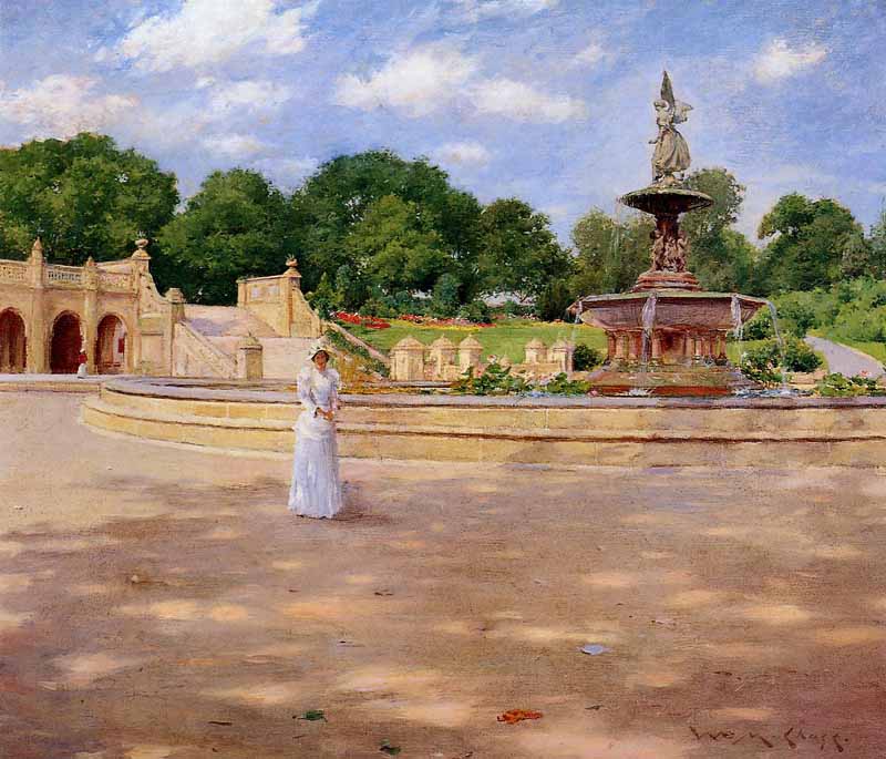 An Early Stroll in the Park, William Merritt Chase