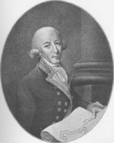 CAPTAIN ARTHUR PHILLIP. From an engraving after a portrait by F. Wheatly, prefixed to "The Voyage of Governor Phillip to Botany Bay" [London, 1789]. To face p. 78.