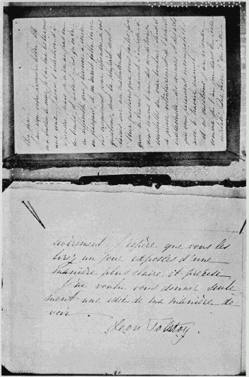 Leo Tolstoi's Letter