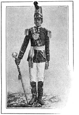 Tamboer-majoor van het 1ste boliviaansche regiment.