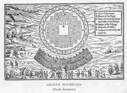 ANCIENT HOCHELAGA. (From Ramusio)