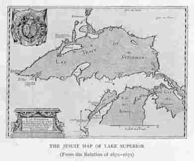 THE JESUIT MAP OF LAKE SUPERIOR (From the Relation of 1670-1671)