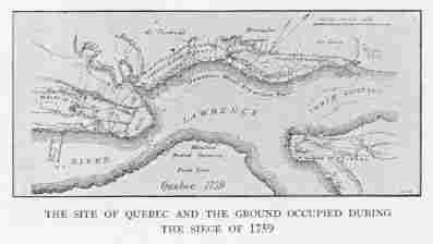 THE SITE OF QUEBEC AND THE GROUND OCCUPIED DURING THE SIEGE OF 1759