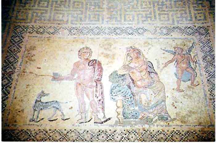 Hippolytus and Phaedra , Paphos Mosaics