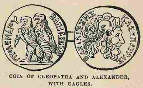 275.jpg Coin of Cleopatra and Alexander, With Eagles 
