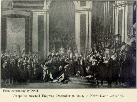 Josephine crowned Empress, December 2, 1804, in Notre Dame Cathedral.