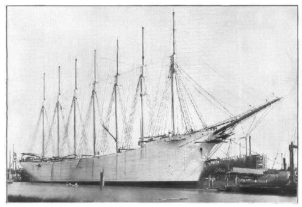 THE SCHOONER THOMAS A. LAWSON. THE FIRST SEVEN-MASTED SAILING-VESSEL