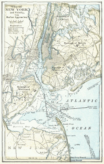 CITY OF NEW YORK AND VICINITY, WITH HARBOR APPROACHES