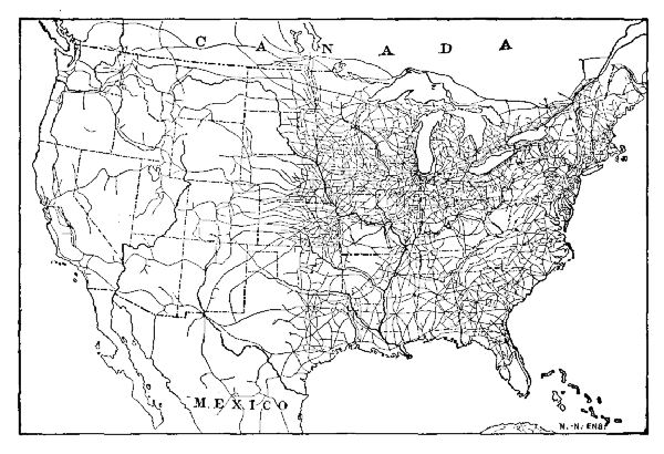 THE DISTRIBUTION OF THE RAILWAYS OF THE UNITED STATES THEIR POSITION DEPENDS ON THE PRODUCTION OF THE LAND