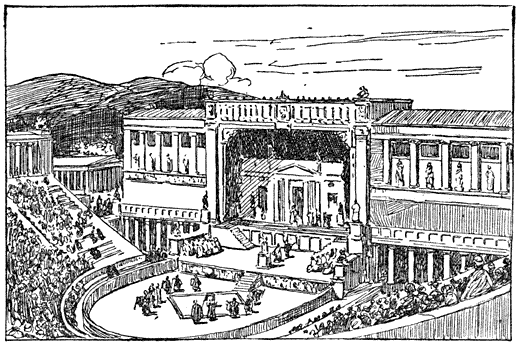 Het Theater van Dionysus, gerestaureerd.
