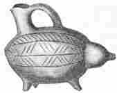 No. 114. Engraved Terra-cotta Vessel in the form of a Pig (or Hedgehog?). 7 M.