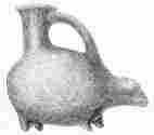 No. 151. Terra-cotta Vase in the form of an Animal, from the Trojan Stratum (10 M.).