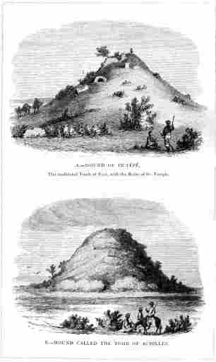 A.—MOUND OF IN-TÉPÉ, The traditional Tomb of Ajax, with the Ruins of his Temple. B.—MOUND CALLED THE TOMB OF ACHILLES. Page 178. 