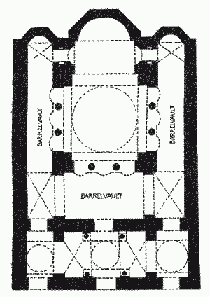 Plan of the Church (restored).