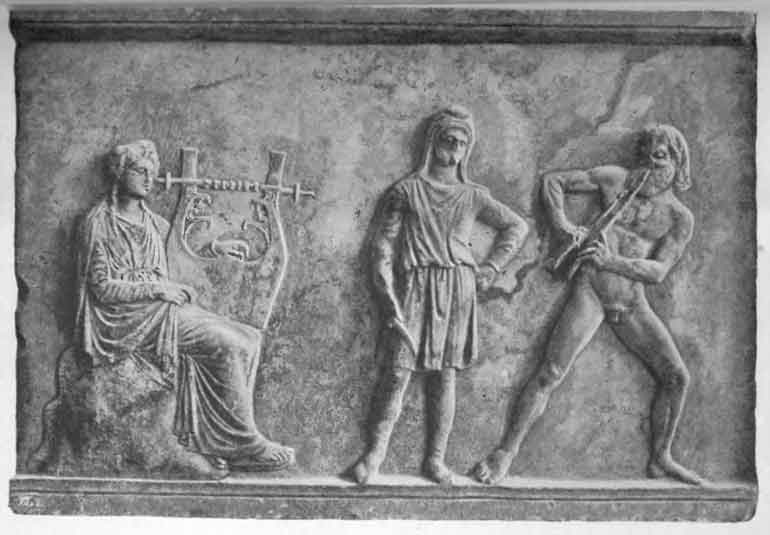 Apollo and Marsyas , Athens National Museum