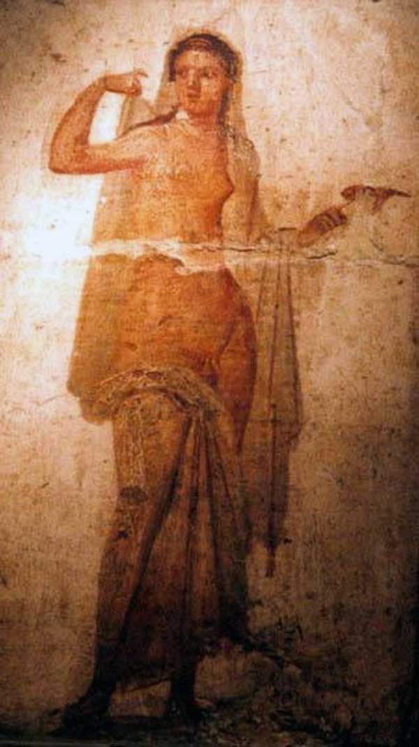 Hermaphroditus Roman wall painting
