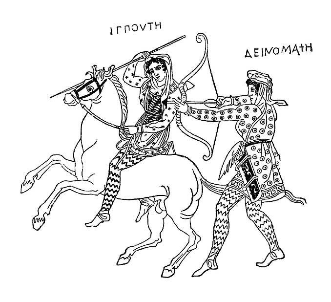 Detail of Hippolyte and Deinomache