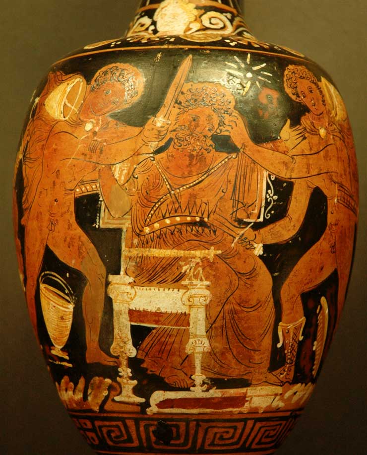 Murder of Aegisthus, Louvre K320