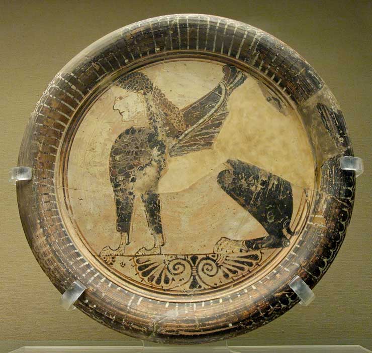 Plate sphinx, BM GR1965.9-30.705