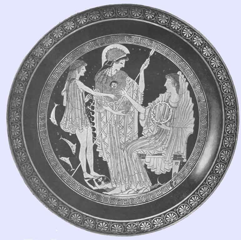 Theseus, Athena and Amphitrite Euphronios