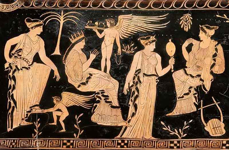  Eurynome, Pothos  , Hippodamia, Eros, Iaso, und Asteria