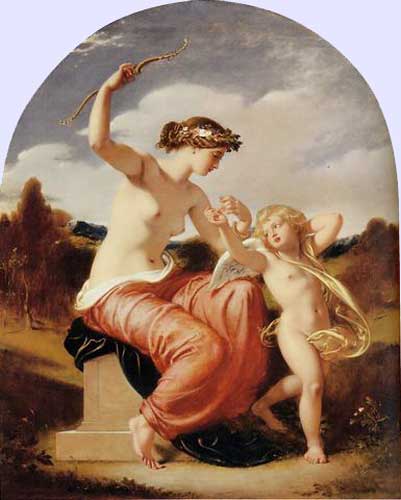 Venus disarming Cupid, William Edward Frost