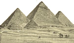 The pyramids of Gyzeh.