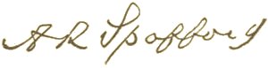 Author signature. A. R. Spofford.